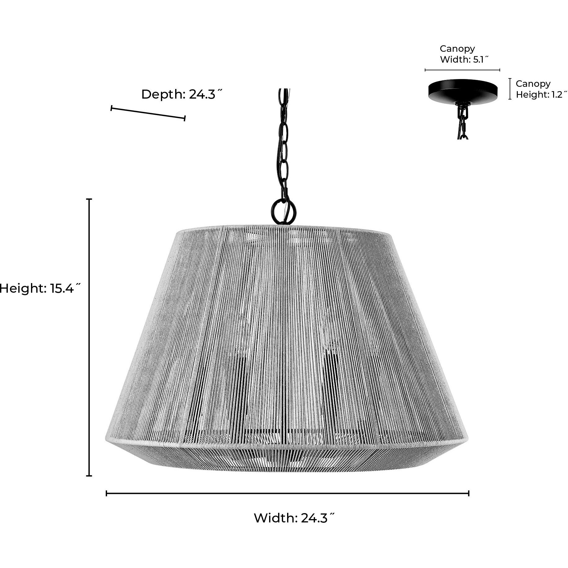 Sterling 6 Light 24.3 inch Matte Black Pendant Ceiling Light